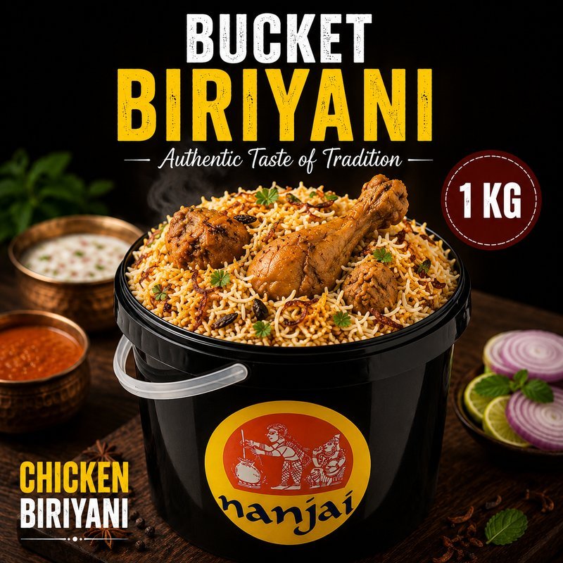 Bucket Biriyani Mutton 1 Kg (8 Persons)
