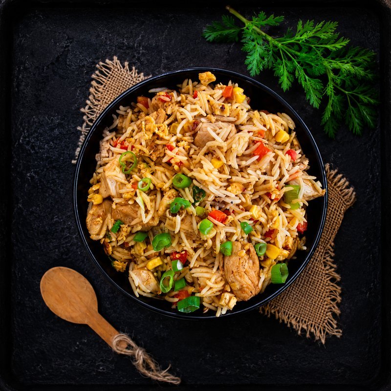 Chicken Singapore Fried Rice