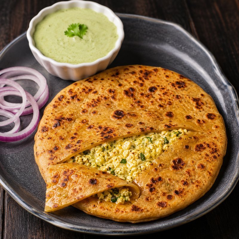 Panneer Stuffed Parotta