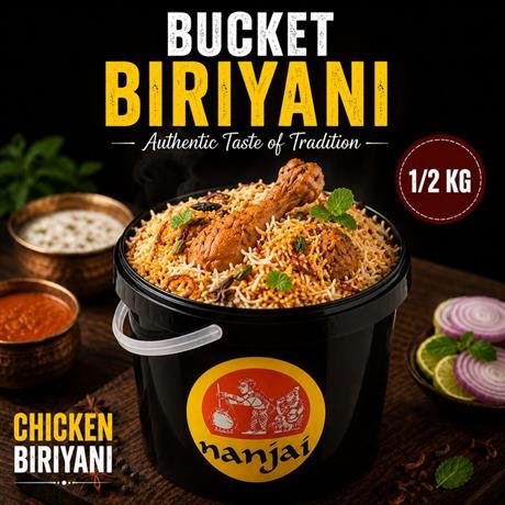Bucket Biriyani Mutton 1/2 Kg (4 Persons)