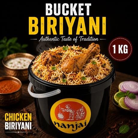 Bucket Biriyani Mutton 1 Kg (8 Persons)